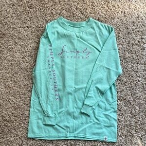 Simply Southern Kids Long Sleeve Tee - Mint Green